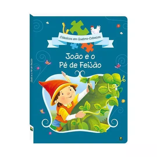 Clássicos Com Quebra-Cabeças: João E O Pé De Feijão- Santos, Suelen Katerine A.- Happy Books- 24Pçs