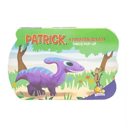 Dinos Pop-Up: Patrick, O Parassaurolofo- The Clever Factory, Inc.- Português- 15,1x20,2x1cm