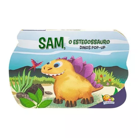 Dinos Pop-Up: Sam, O Estegossauro- The Clever Factory, Inc.- Português- 15,1x20,2x1cm