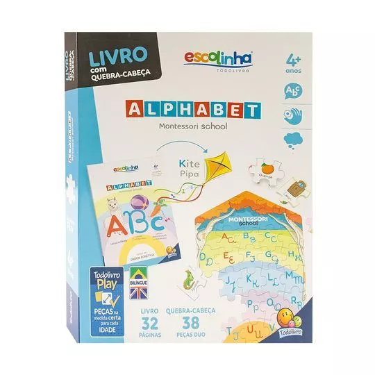 Montessori School-Alphabet (Livro-Jogo)- Todolivro