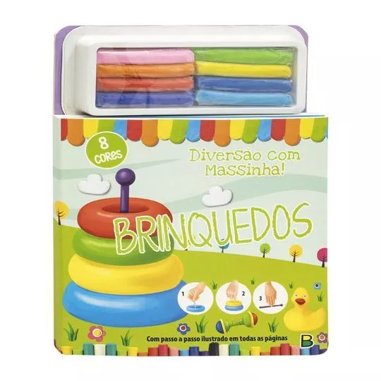 Diversão Com Massinha! Brinquedos- 8 Cores- Todolivro- 22x16x1cm