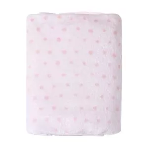 Cobertor Poá<BR>- Rosa Claro & Rosa<BR>- 70x90cm<BR>- Papi