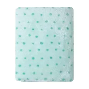 Cobertor Poá<BR>- Verde & Verde Claro<BR>- 70x90cm<BR>- Papi