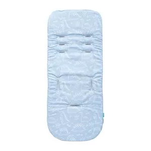 Almofada Para Carrinho Dino<BR>- Azul Claro & Off White<BR>- 81x33x2cm<BR>- Buba