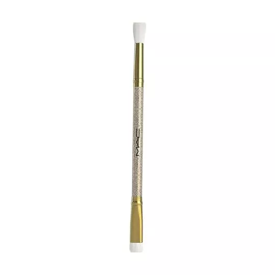 Dual-Ended Brush- Dourado & Branco- 18cm