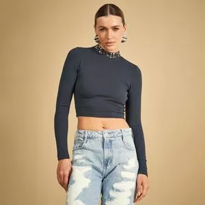 Cropped Com Termocolantes<br /> - Preto