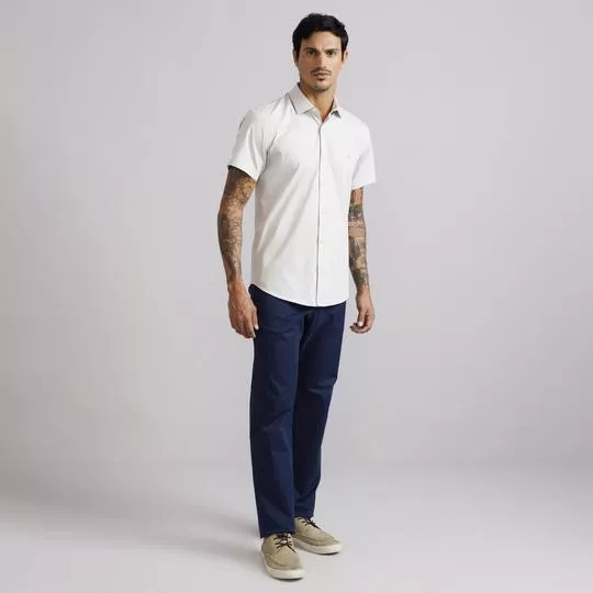 Camisa Slim Fit- Cinza Claro