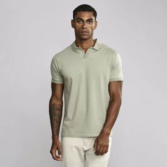 Polo Slim Fit- Verde Claro- Highstil