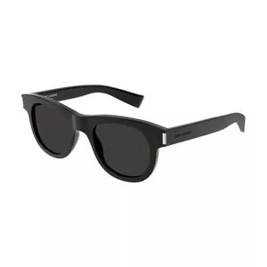 Óculos De Sol Arredondado<BR>- Preto<BR>- Saint Laurent