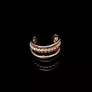 Piercing Texturizado Banhado A Ouro<BR>- Dourado<BR>- Ø1cm