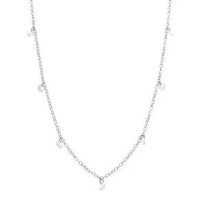 Choker Com Zircônias<BR>- Inox<BR>- 40cm