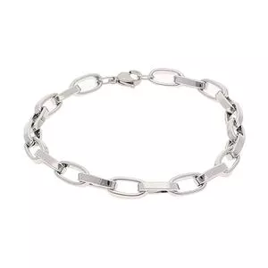 Bracelete Elos<BR>- Inox<BR>- 19,5cm