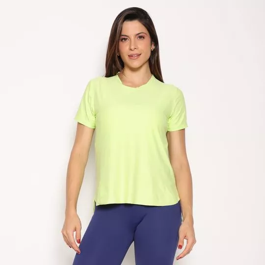 Camiseta Texturizada- Verde Neon- Patra