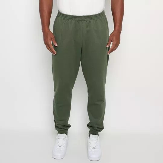 Calça Jogger Em Moletom- Verde Escuro- Costa Rica