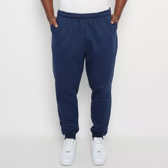 Calça Jogger Em Moletom- Azul Marinho- Costa Rica