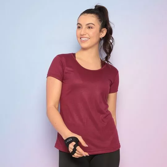 Camiseta Básica- Vinho- Verbo Fitness