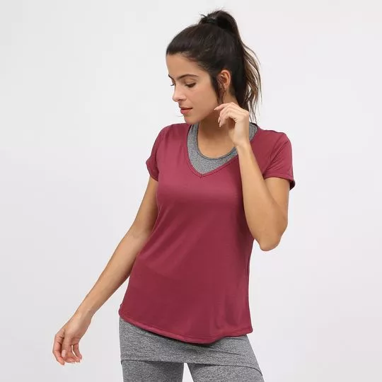 Blusa Básica- Bordô- Verbo Fitness