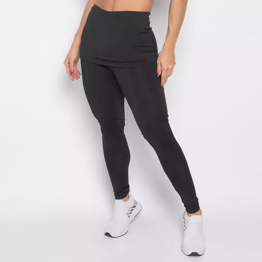 Legging Com Recortes- Preta- Verbo Fitness