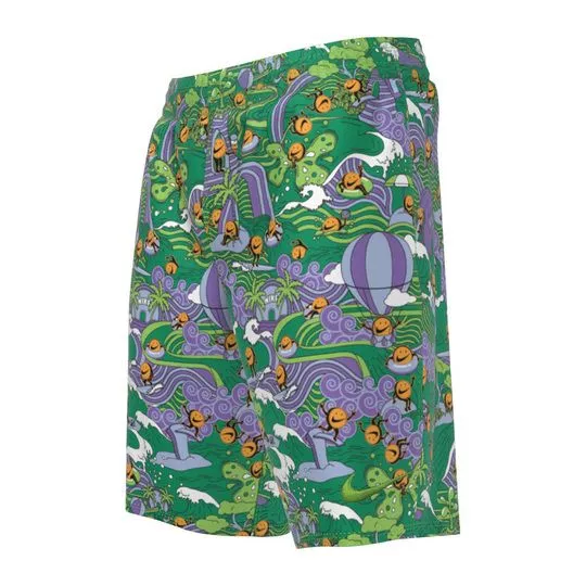 Short Abstrato- Roxo & Verde