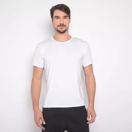 Camiseta Básica- Branca- Proeza Fitness