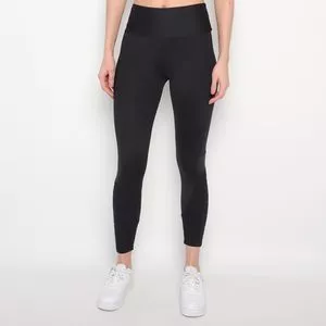 Legging Com Recortes<BR>- Preta<BR>- Patra