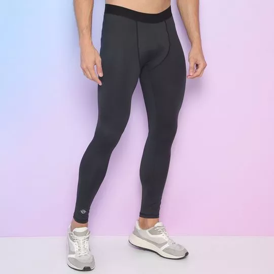 Legging Com Pespontos- Preta- Physical Fitness