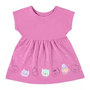 Vestido Bichinhos<BR>- Rosa