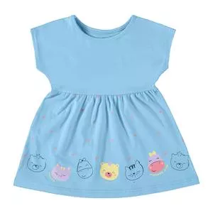 Vestido Bichinhos<BR>- Azul