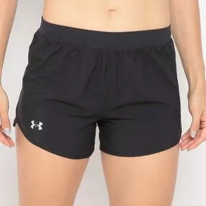 Short Com Recortes<BR>- Preto<BR>- Under Armour