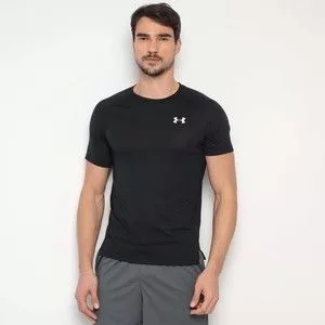 Camiseta Com Recortes<BR>- Preta<BR>- Under Armour