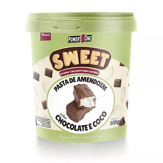 Pasta De Amendoim Sweet- Chocolate & Coco- 500g- Power One