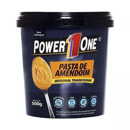 Pasta De Amendoim Integral- 500g- Power One