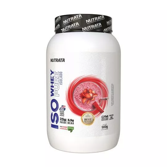 Iso Whey Pure- Strawberry Milkshake- 900g- Nutrata