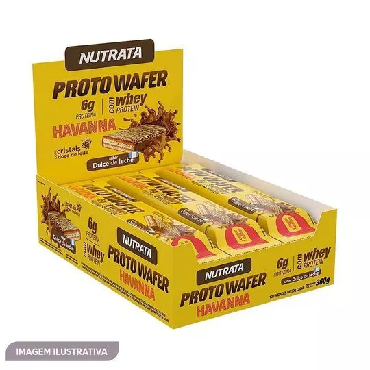 Proto Wafer- Doce De Leite- 12 Unidades- Nutrata