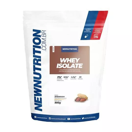 Whey Isolado- Amendoim- 900g- New Nutrition