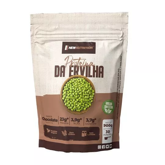 Proteína De Ervilha- Chocolate- 900g- New Nutrition