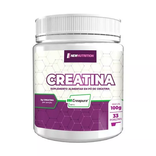 Creatina Monohidratada Creapure- Natural- 100g- New Nutrition