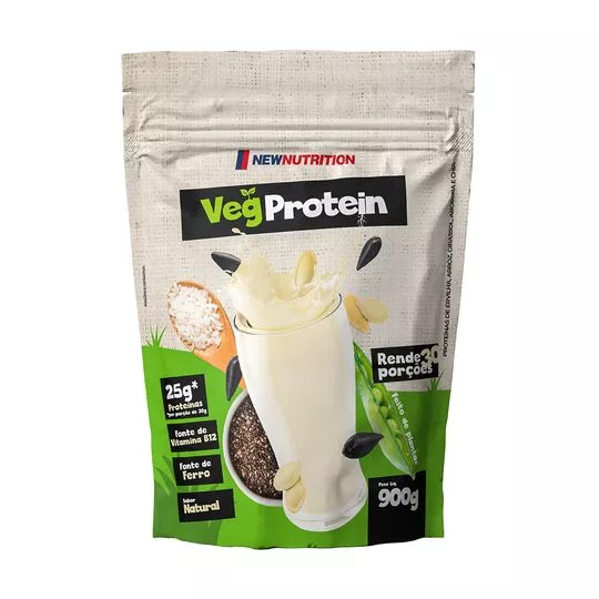 Proteína Vegetal VegProtein- Natural- 900g- New Nutrition