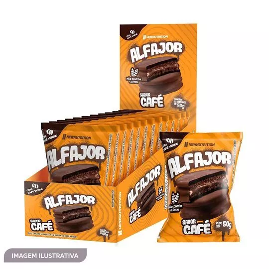 Kit De Alfajor Newnutrition - Café - 12 Unidades - New Nutri