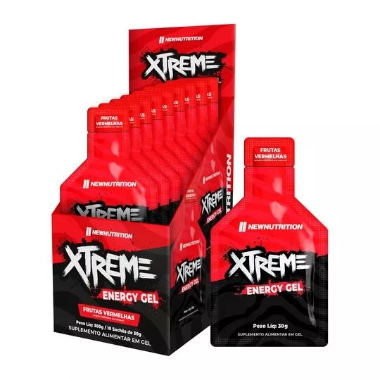 Gel Energy Xtreme - Frutas Vermelhas- 10 Sachês