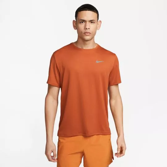 Camiseta Nike® UV- Laranja Escuro