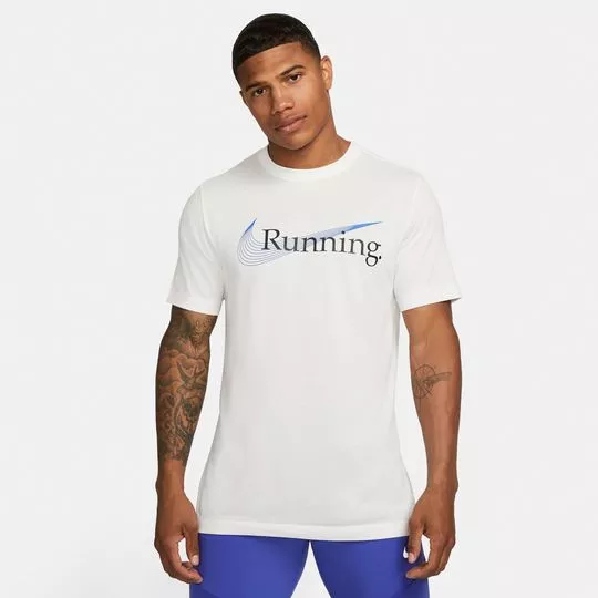 Camiseta Running- Off White