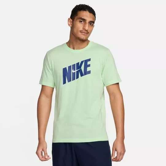 Camiseta Com Inscrição- Verde Claro