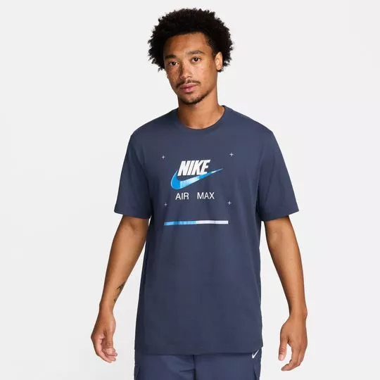 Camiseta Nike Air Max- Azul Marinho