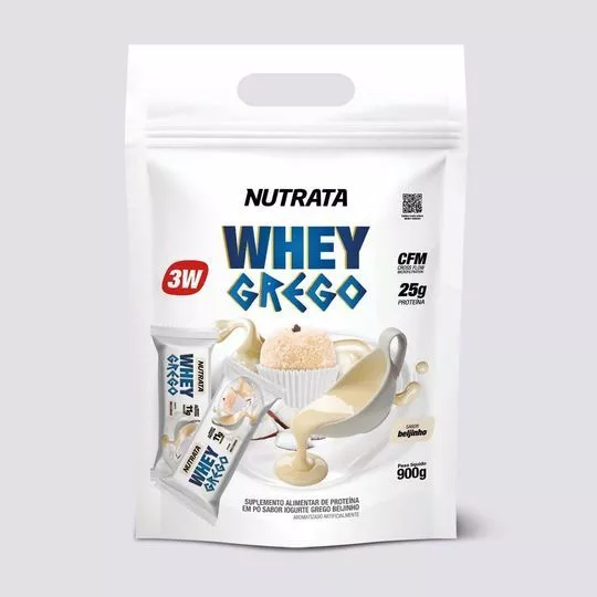 Whey Grego Refil- Beijinho- 900g- Nutrata