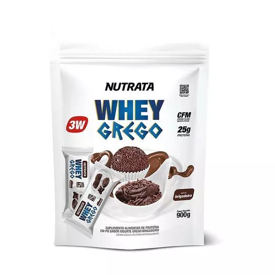 Whey Grego Refil- Brigadeiro- 900g- Nutrata