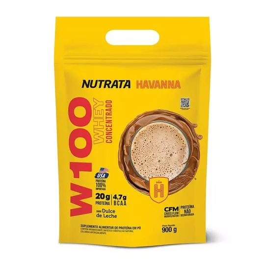 W100 Whey Concentrado Havanna- Dulce De Leche- 900g- Nutrata