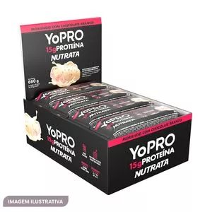 Display Barra Yopro<BR>- Morango Com Chocolate<BR>- 12 Unidades<BR>- Nutrata