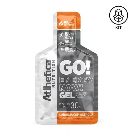 Go! Energy Now Gel- Laranja Com Acerola- 10 Sachês- Atlhetica Nutrition