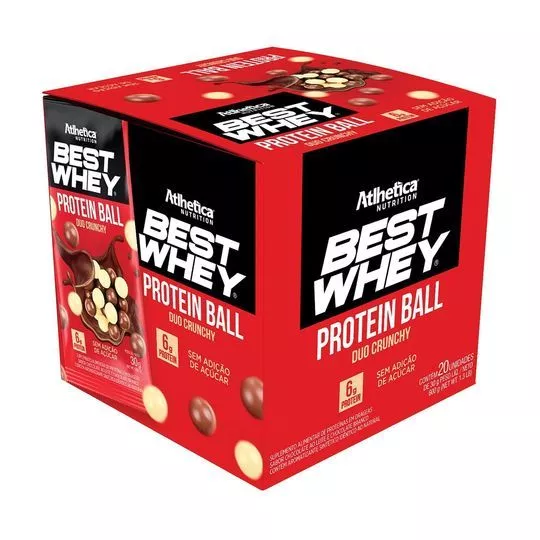 Best Whey® Protein Ball Duo- Chocolate Branco & Ao Leite- 20 Unidades- Atlhetica Nutrition